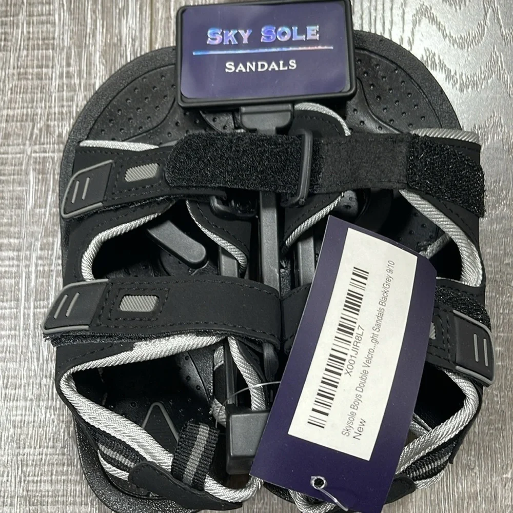 Boys Double Adjustable Strap Lightweight Sandals Size 9/10